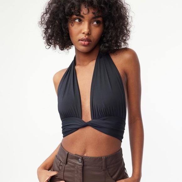 Glassons | Tops | Glassons Ruched Halter Neck Crop Top | Poshmark